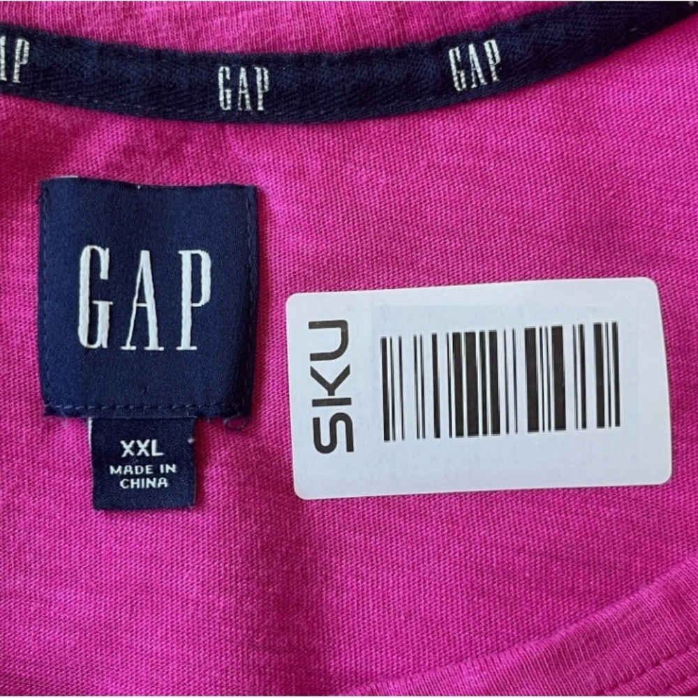 Gap Womens XXL Pink Tiered Sleeveless Mini Dress Slub Cotton Modal Pockets - Picture 2 of 12